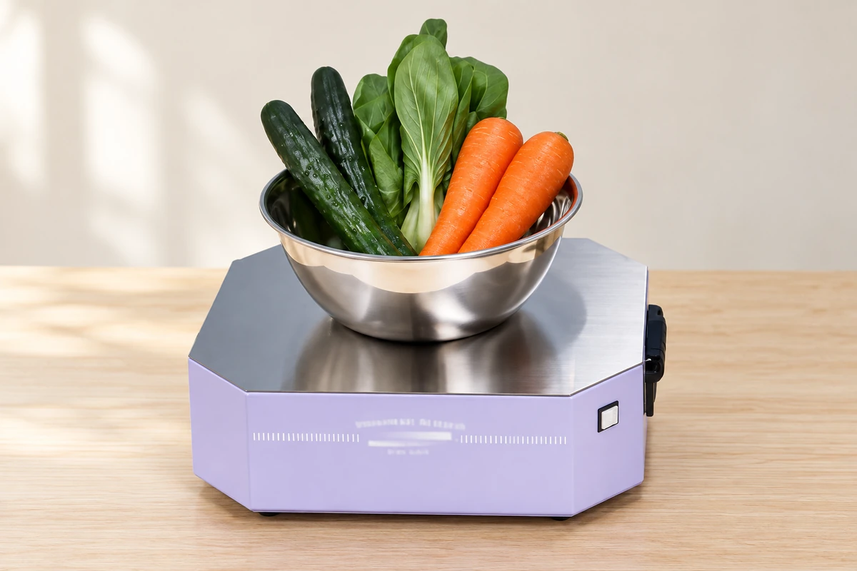 ワンダーボードに野菜を入れたボウルをのせた使用例